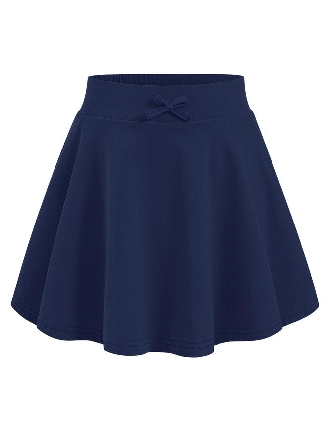 BOOPH Girls Skirts Kids Casual Mini Skorts Toddler Athletic Uniform Skirts with Pockets Navy 4-5 Years - Image 1